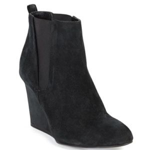 Lanvin Suede Chelsea Wedge Booties
